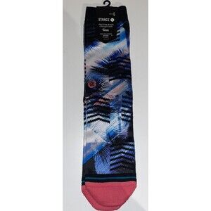 Stance Dwayne Wade Collection Palm Chevron Pink Crew Socks Mens LARGE 6-14